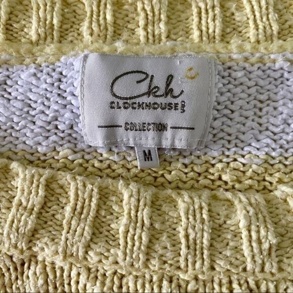 Clockhouse Collection Yellow White Striped Sweater Medium - Picture 8 of 9